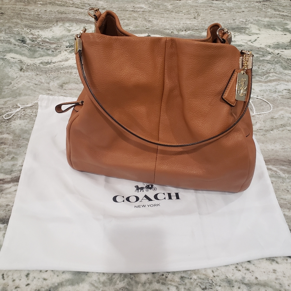 Coach Tan Leather Tote - Picture 2 of 16